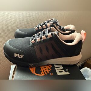 New Timberland PRO Radius Composite Safety Toe Women’s Rose Pink Work Shoe Sz 7